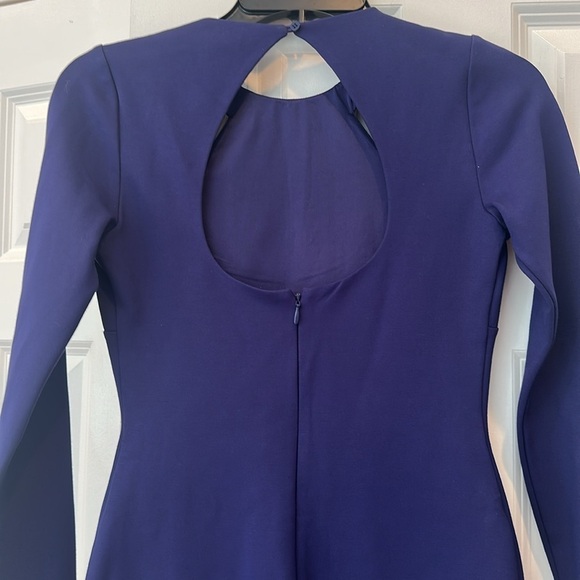 Halston Heritage Blue Cut Out Ponte Dress - Picture 4 of 8